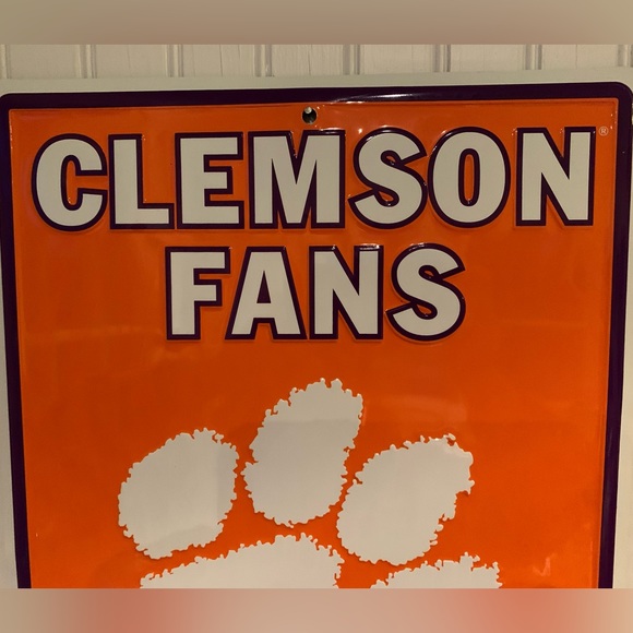 Clemson Fans Parking Only Metal Sign 12” X 18” - Picture 4 of 7